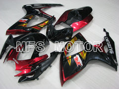 Suzuki GSXR600 GSXR750 2006-2007 Injection ABS Fairing - Factory Style - Black Red wine color - MFS2371 - Fairings Kit