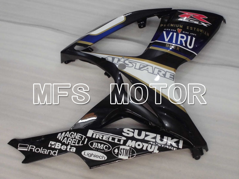 Suzuki GSXR600 GSXR750 2006-2007 Injection ABS Fairing - VIRU - Black White - MFS2420 - Fairings Kit