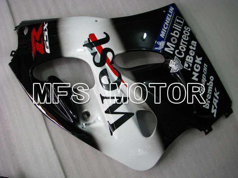 Suzuki GSXR600 1997-2000 ABS Fairing - West - Black White - MFS2535 - Fairings Kit