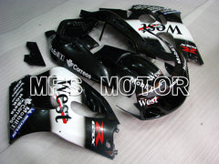 Suzuki GSXR600 1997-2000 ABS Fairing - West - Black White - MFS2535 - Fairings Kit