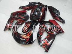 Suzuki GSXR750 1996-1999 ABS Fairing - Flame - Black Orange - MFS6877 - Fairings Kit