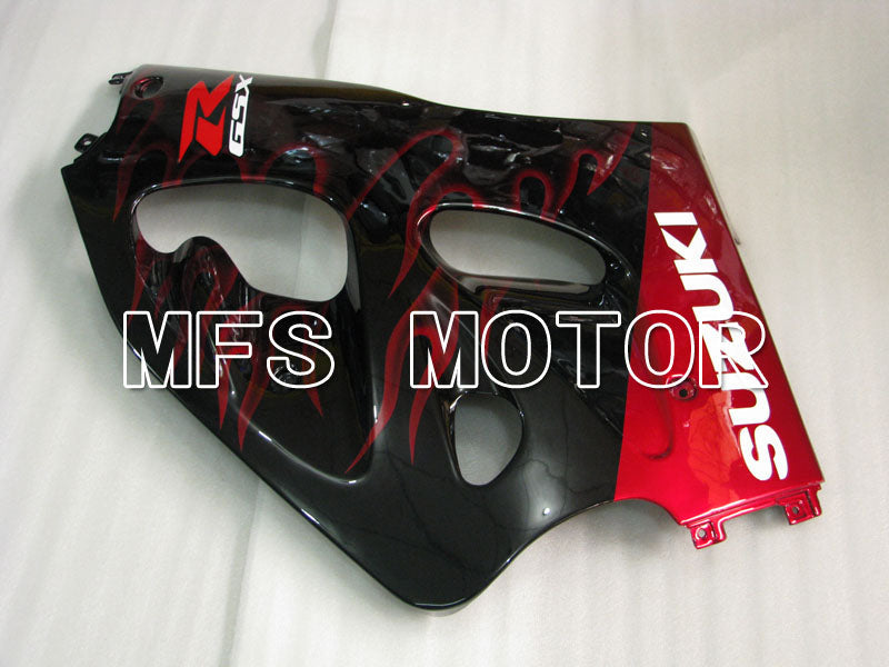 Suzuki GSXR750 1996-1999 ABS Fairing - Flame - Black Red - MFS6880 - Fairings Kit