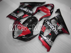 Suzuki GSXR1000 2003-2004 Injection ABS Fairing - Factory Style - Black Red - MFS2586 - Fairings Kit