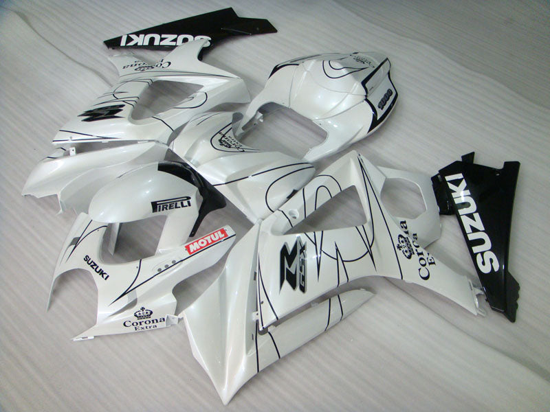 Suzuki GSXR1000 2007-2008 Injection ABS Fairing - Corona - Black White - MFS2665 - Fairings Kit