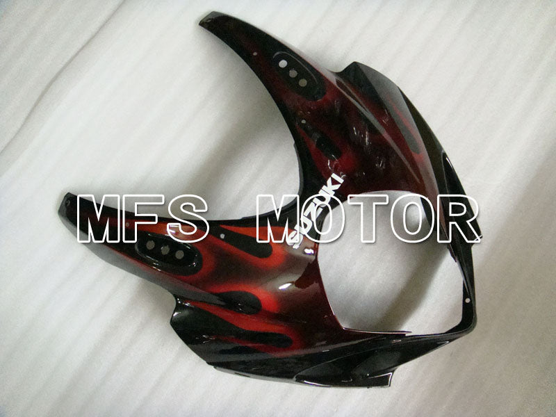 Suzuki GSXR1000 2007-2008 Injection ABS Fairing - Flame - Black Red - MFS2669 - Fairings Kit