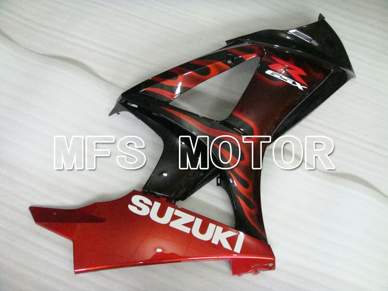 Suzuki GSXR1000 2007-2008 Injection ABS Fairing - Flame - Black Red - MFS2669 - Fairings Kit