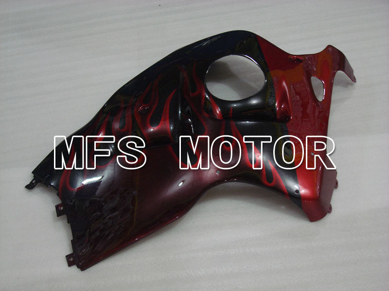 Suzuki GSXR1300 Hayabusa 1999-2007 Injection ABS Fairing - Flame - Black Red - MFS2771 - Fairings Kit