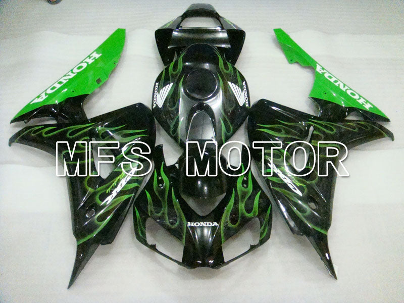 Honda CBR1000RR 2006-2007 Injection ABS Fairing - Flame - Black Green - MFS2882 - Fairings Kit