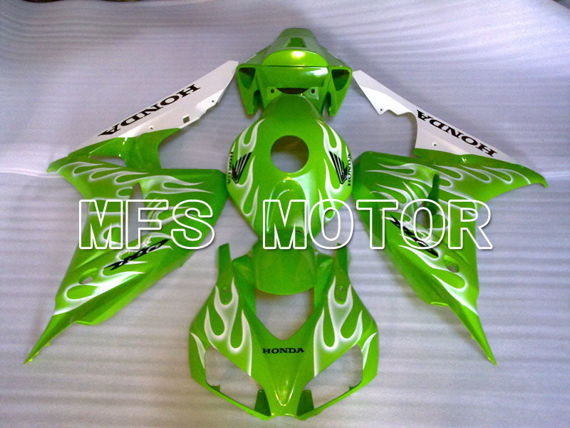 Honda CBR1000RR 2006-2007 Injection ABS Fairing - Flame - White Green - MFS2919 - Fairings Kit