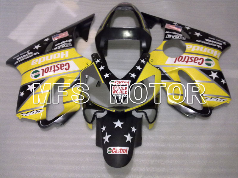 Honda CBR600 F4i 2001-2003 Injection ABS Fairing - Castrol - Black Yellow - MFS3171 - Fairings Kit