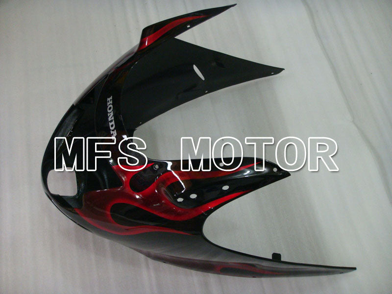 Honda CBR1100XX 1996-2007 Injection ABS Fairing - Flame - Black Red - MFS3247 - Fairings Kit
