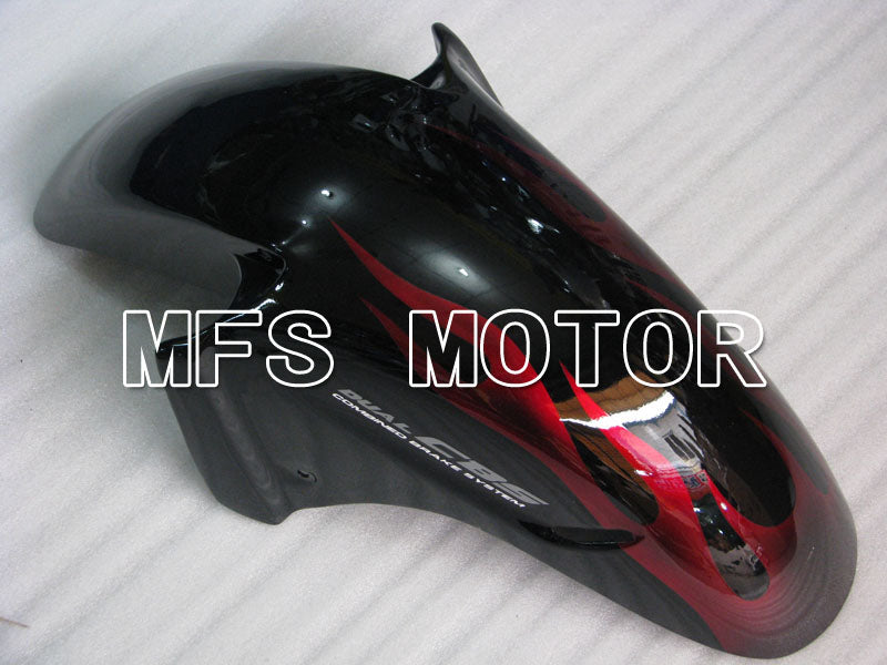 Honda CBR1100XX 1996-2007 Injection ABS Fairing - Flame - Black Red - MFS3249 - Fairings Kit