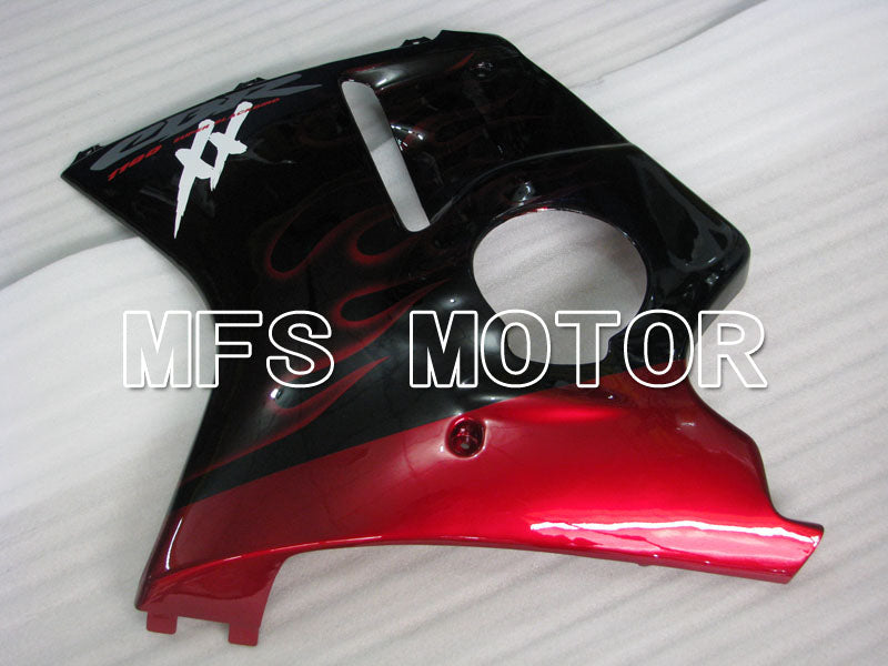 Honda CBR1100XX 1996-2007 Injection ABS Fairing - Flame - Black Red - MFS3249 - Fairings Kit