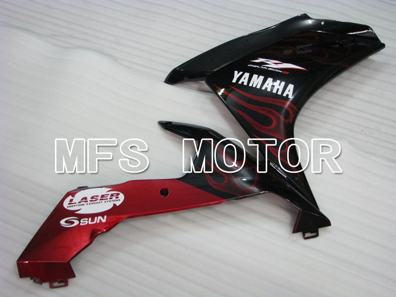 Yamaha YZF-R1 2007-2008 Injection ABS Fairing - Flame - Black Red - MFS3441 - Fairings Kit