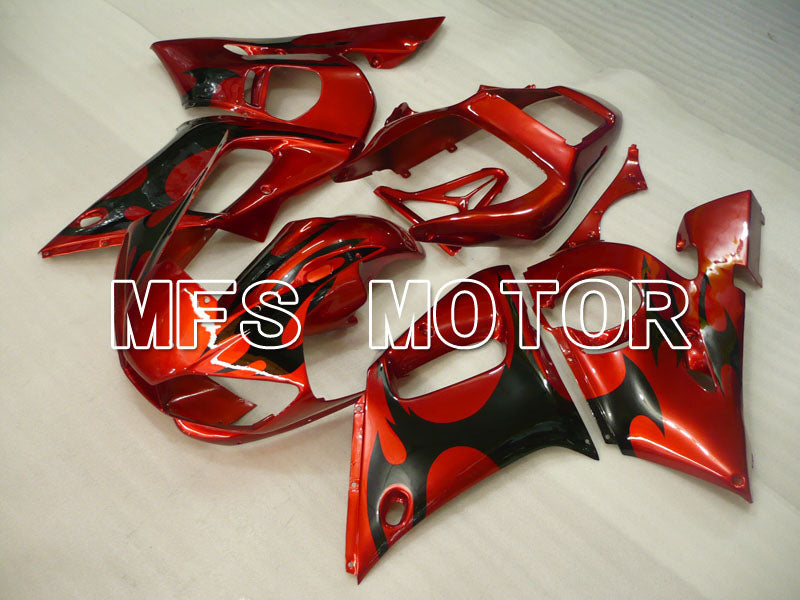 Yamaha YZF-R6 1998-2002 Injection ABS Fairing - Factory Style - Black Red wine color - MFS3550 - Fairings Kit