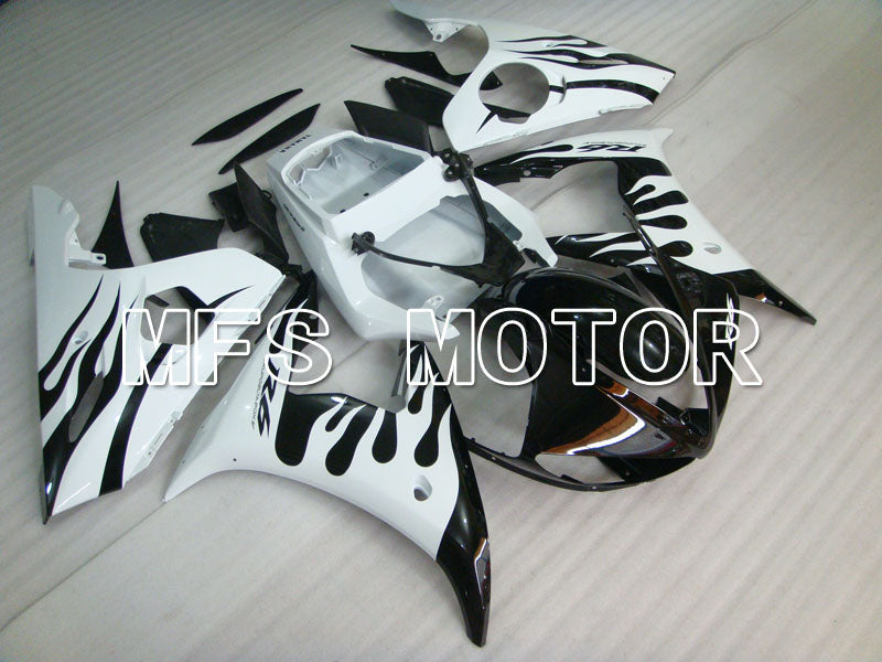 Yamaha YZF-R6 2005 Injection ABS Fairing - Flame - White Black - MFS3601 - Fairings Kit