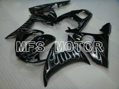 Yamaha YZF-R6 2003-2004 Injection ABS Fairing - Flame - White Black - MFS3617 - Fairings Kit