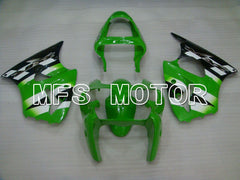 Kawasaki NINJA ZX6R 2000-2002 Injection ABS Fairing - Factory Style - Black Green White - MFS3634 - Fairings Kit