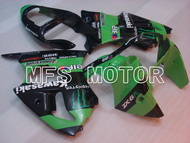 Kawasaki NINJA ZX6R 2000-2002 Injection ABS Fairing - Monster - Black Green - MFS3644 - Fairings Kit
