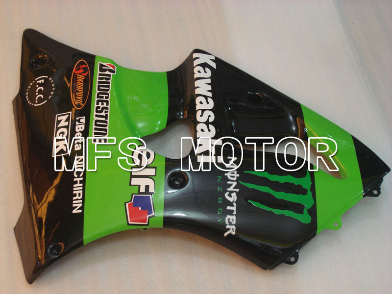 Kawasaki NINJA ZX6R 2000-2002 Injection ABS Fairing - Monster - Black Green - MFS3644 - Fairings Kit