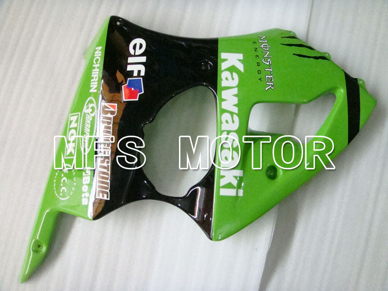 Kawasaki NINJA ZX6R 2000-2002 Injection ABS Fairing - Factory Style - Black Green - MFS3647 - Fairings Kit