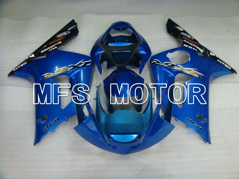 Kawasaki NINJA ZX6R 2003-2004 Injection ABS Fairing - Factory Style - Black Blue - MFS3695 - Fairings Kit