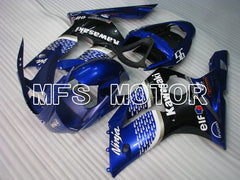Kawasaki NINJA ZX6R 2003-2004 Injection ABS Fairing - Factory Style - Black Blue - MFS3717 - Fairings Kit