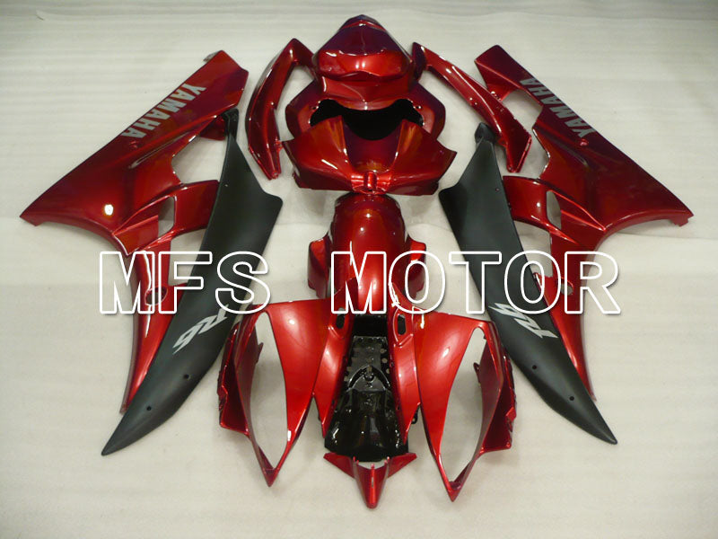 Yamaha YZF-R6 2006-2007 Injection ABS Fairing - Factory Style - Red wine color Black Matte - MFS3759 - Fairings Kit