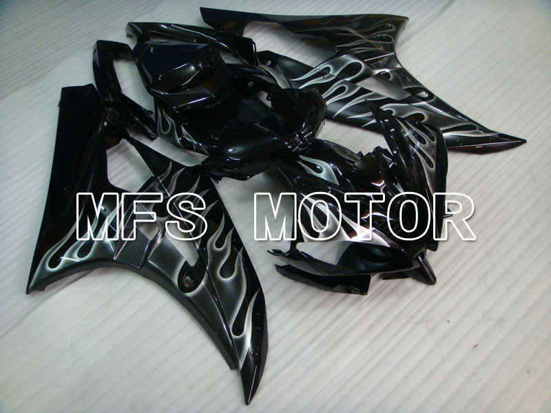 Yamaha YZF-R6 2006-2007 Injection ABS Fairing - Flame - White Black - MFS3767 - Fairings Kit