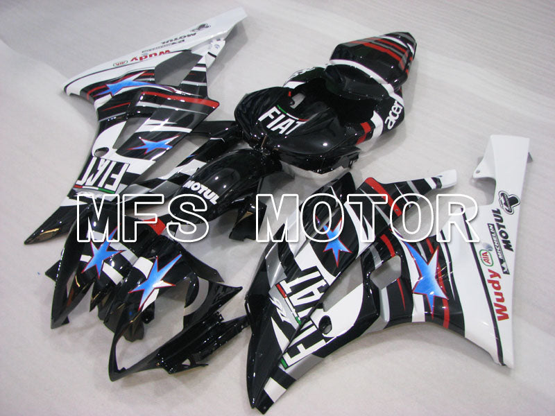 Yamaha YZF-R6 2006-2007 Injection ABS Fairing - FIAT - Black White - MFS3816 - Fairings Kit
