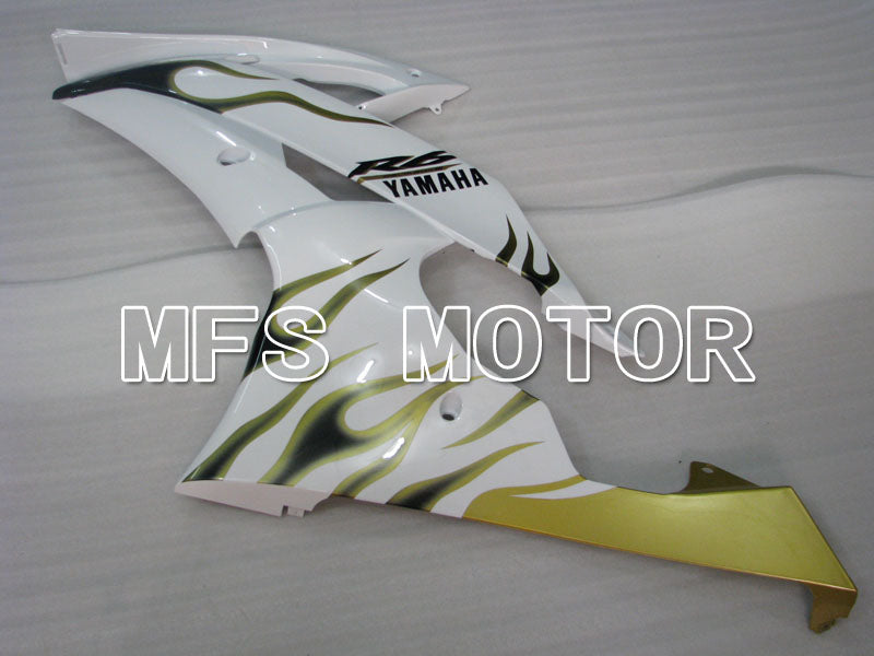 Yamaha YZF-R6 2008-2016 Injection ABS Fairing - Flame - Gold White - MFS3818 - Fairings Kit