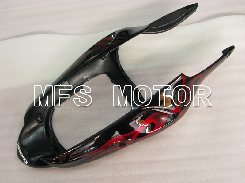 Kawasaki NINJA ZX9R 2000-2001 ABS Fairing - Flame - Black Red - MFS3830 - Fairings Kit