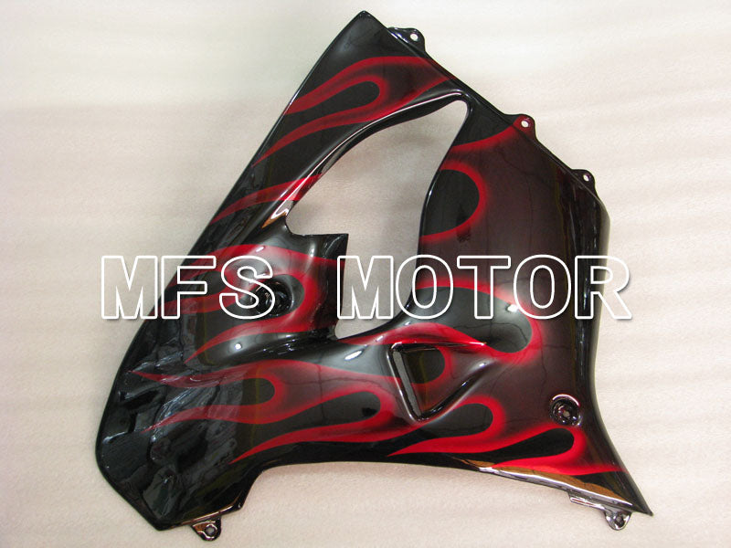 Kawasaki NINJA ZX9R 2000-2001 ABS Fairing - Flame - Black Red - MFS3830 - Fairings Kit
