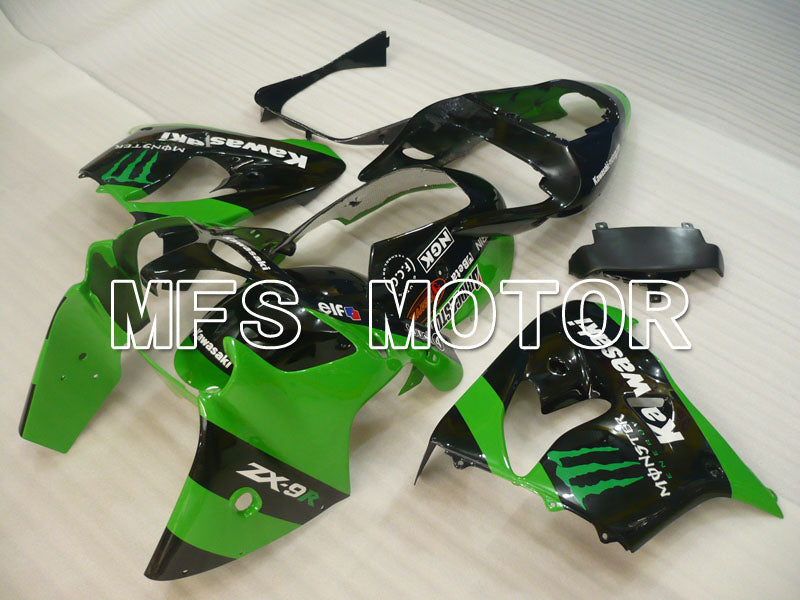 Kawasaki NINJA ZX9R 2002-2003 ABS Fairing - Monster - Black Green - MFS3870 - Fairings Kit