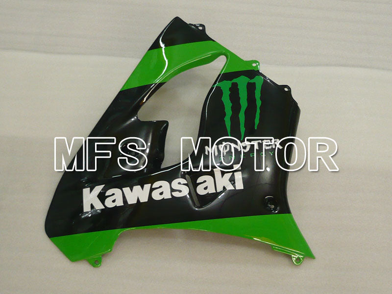 Kawasaki NINJA ZX9R 2002-2003 ABS Fairing - Monster - Black Green - MFS3870 - Fairings Kit