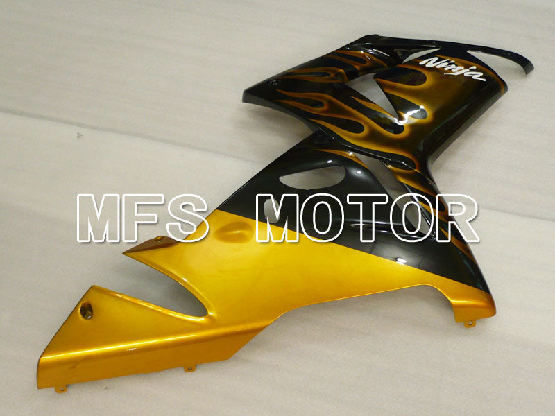Kawasaki NINJA ZX10R 2004-2005 Injection ABS Fairing - Flame - Black Gold - MFS3957 - Fairings Kit