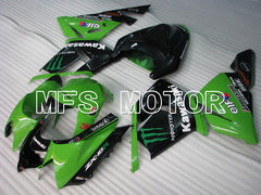Kawasaki NINJA ZX10R 2004-2005 Injection ABS Fairing - Monster - Black Green - MFS3967 - Fairings Kit