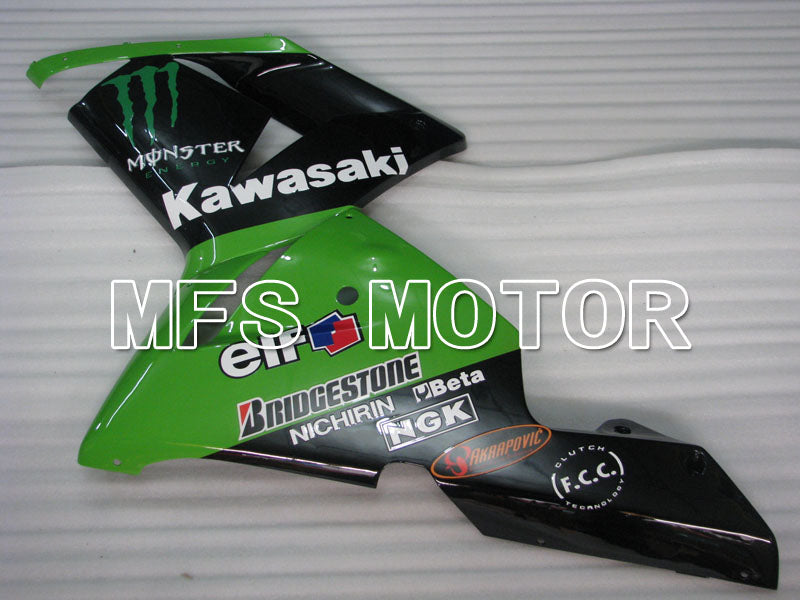 Kawasaki NINJA ZX10R 2004-2005 Injection ABS Fairing - Monster - Black Green - MFS3967 - Fairings Kit