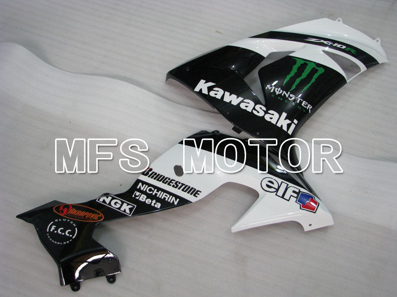 Kawasaki NINJA ZX10R 2006-2007 Injection ABS Fairing - Monster - Black White - MFS4009 - Fairings Kit