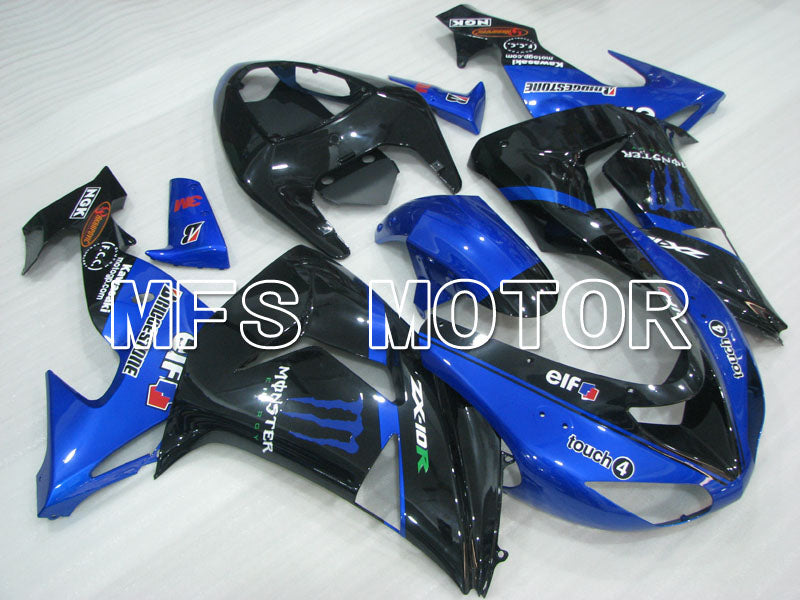 Kawasaki NINJA ZX10R 2006-2007 Injection ABS Fairing - Monster - Black Blue - MFS4031 - Fairings Kit