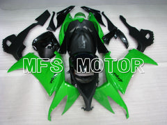 Kawasaki NINJA ZX10R 2008-2010 Injection ABS Fairing - Factory Style - Black Green - MFS4041 - Fairings Kit