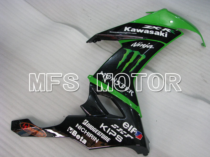 Kawasaki NINJA ZX10R 2008-2010 Injection ABS Fairing - Monster - Black Green - MFS4045 - Fairings Kit