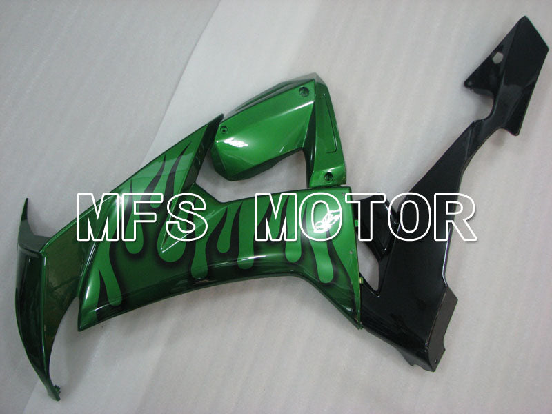 Kawasaki NINJA ZX10R 2008-2010 Injection ABS Fairing - Flame - Black Green - MFS4052 - Fairings Kit