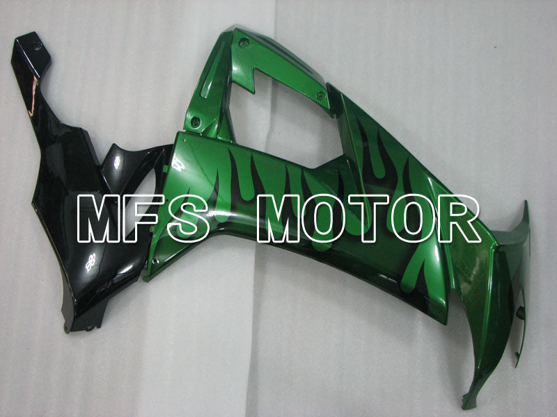 Kawasaki NINJA ZX10R 2008-2010 Injection ABS Fairing - Flame - Black Green - MFS4052 - Fairings Kit