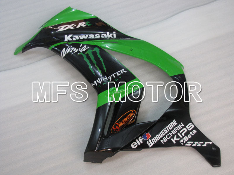 Kawasaki NINJA ZX10R 2011-2015 Injection ABS Fairing - Monster - Black Green - MFS4087 - Fairings Kit