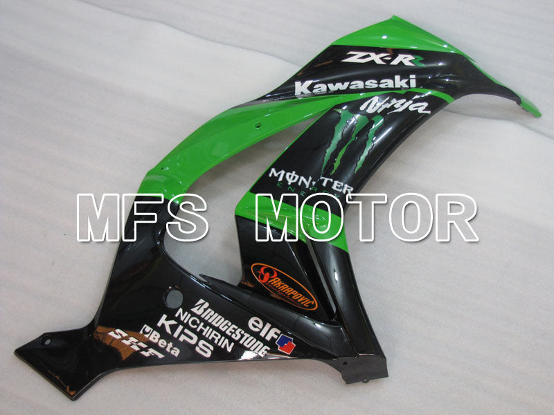 Kawasaki NINJA ZX10R 2011-2015 Injection ABS Fairing - Monster - Black Green - MFS4087 - Fairings Kit