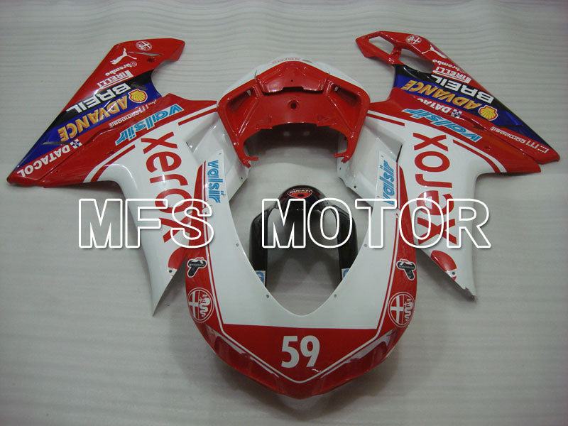 Ducati 848 / 1098 / 1198 2007-2011 Injection ABS Fairing - Xerox - Red White - MFS4092 - Fairings Kit