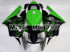 Kawasaki NINJA ZX12R 2000-2001 Injection ABS Fairing - Flame - Black Green - MFS4101 - Fairings Kit