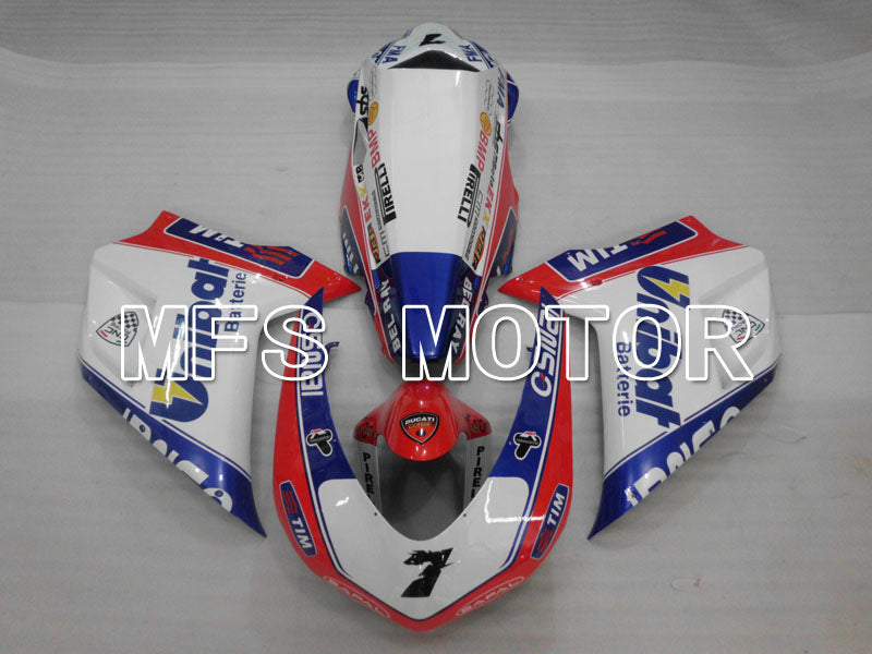 Ducati 848 / 1098 / 1198 2007-2011 Injection ABS Fairing - Unibat - Pink White - MFS4130 - Fairings Kit