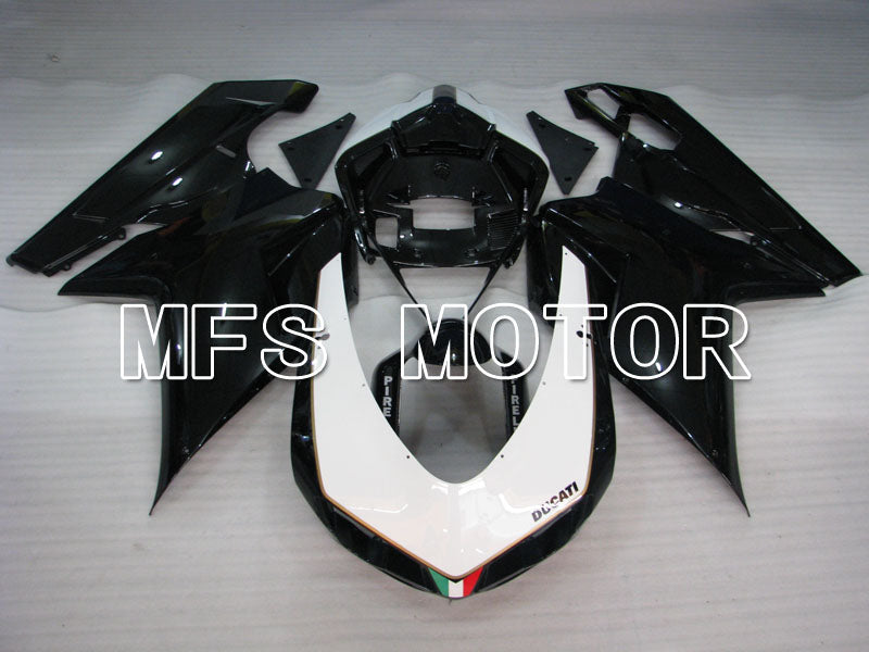 Ducati 848 / 1098 / 1198 2007-2011 Injection ABS Fairing - Factory Style - Black White - MFS4142 - Fairings Kit